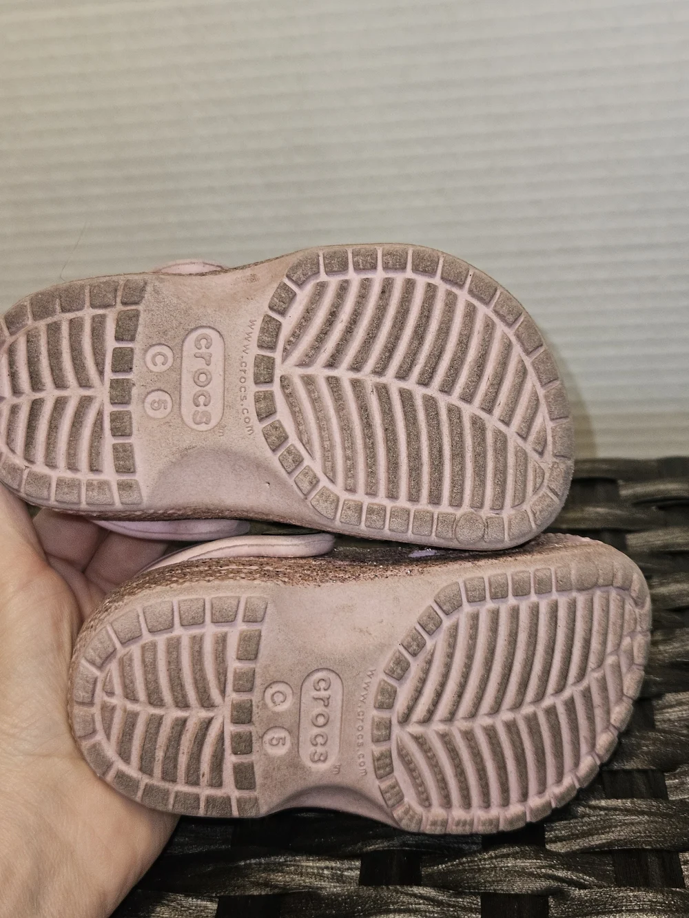 CROCS Kids Sparkle Pink Classic Clog